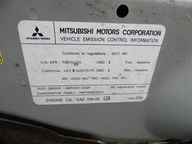2017 MITSUBISHI MIRAGE ES HATCHBACK SILVER 1.2 AT 213993